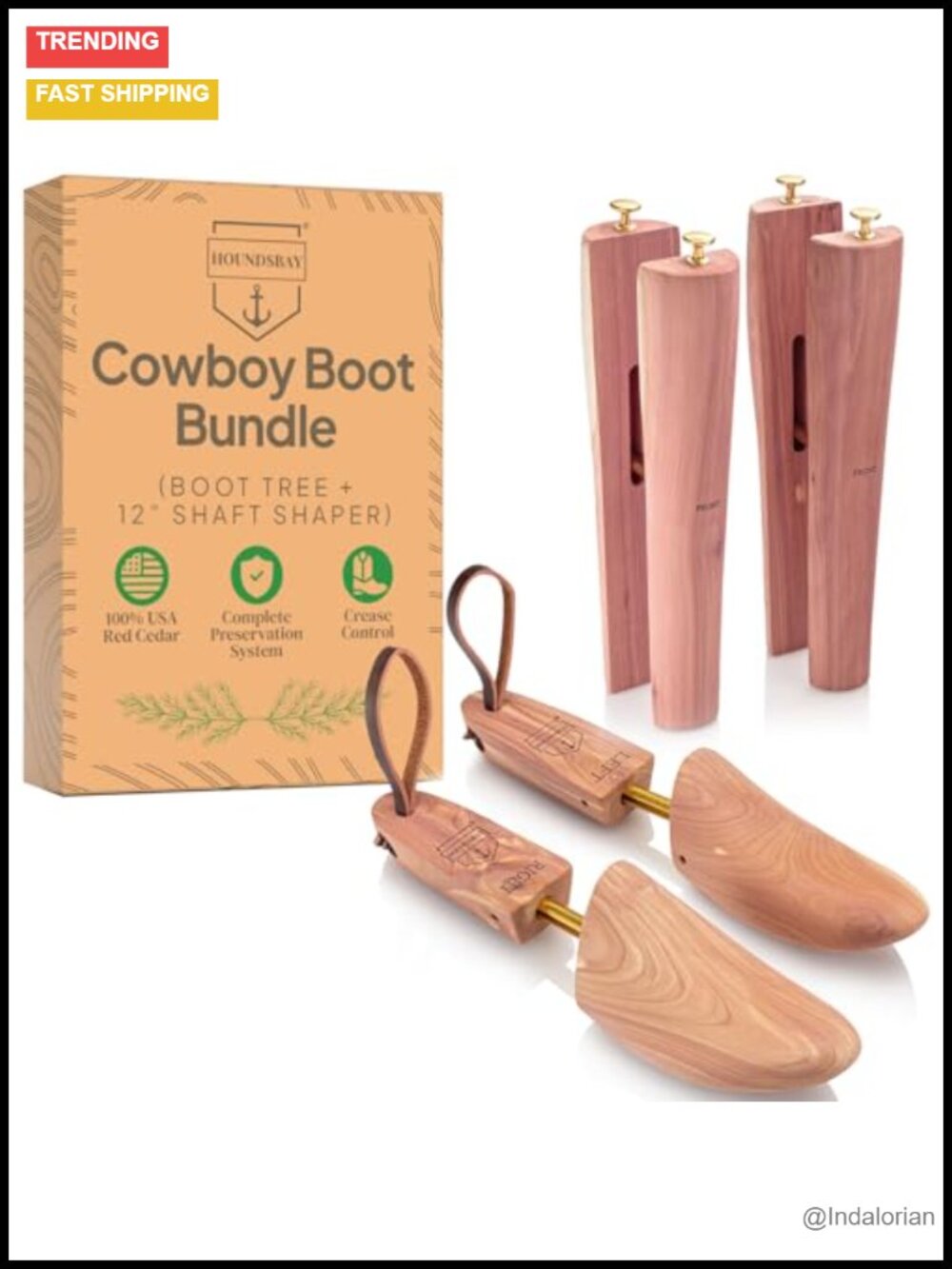 Cedar Boot Trees & Shaft Shaper for Cowboy Boots Men Women